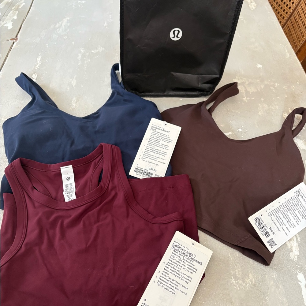NWT 2x Lululemon Align Tanks size 4